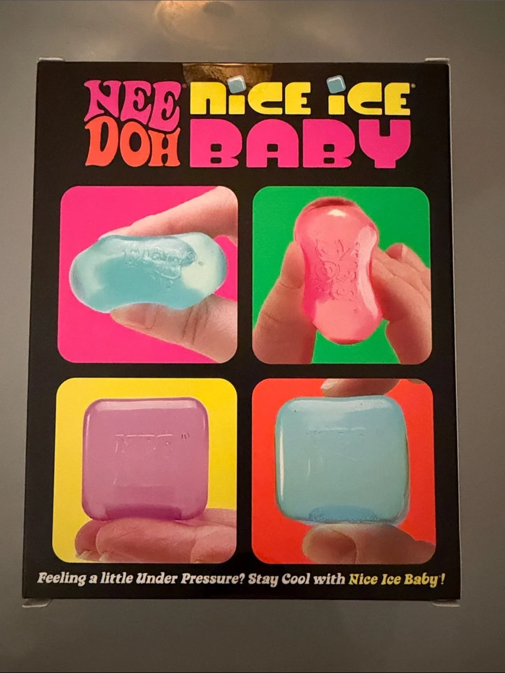 Authentic NEE DOH Nice Ice Baby 4 Pack - Pink, Purple, Blue